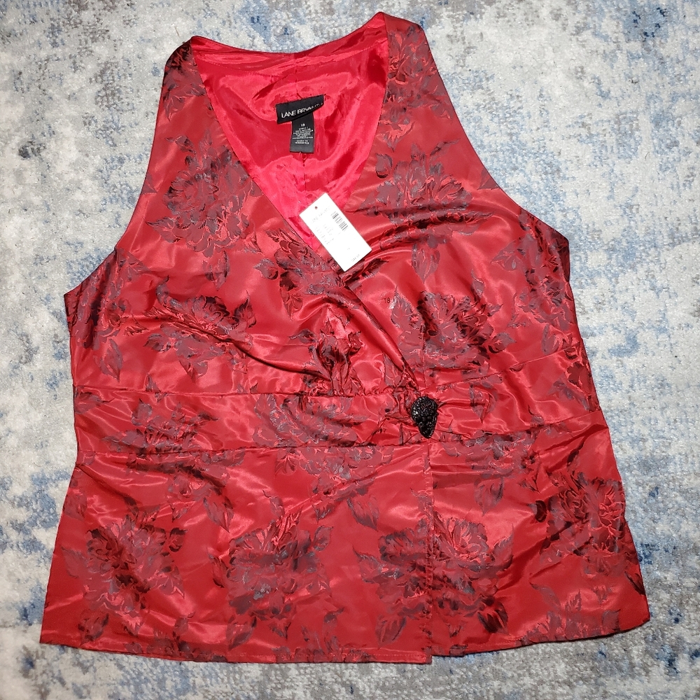 Lane Bryant Floral Sleeveless Blouse Size 18
